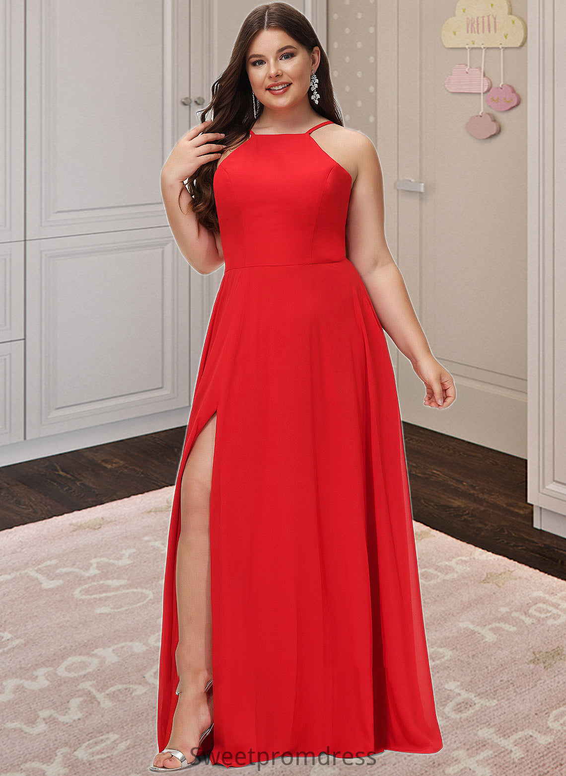 Elise A-Line Scoop Neck Floor-Length Bridesmaid Dress DHP0012779