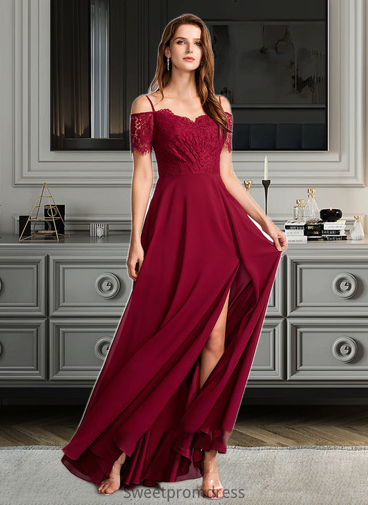 Sanai A-Line V-neck Floor-Length Bridesmaid Dress DHP0013000