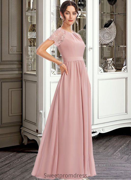 Madeleine A-Line Floor-Length Bridesmaid Dress With Lace DHP0013151