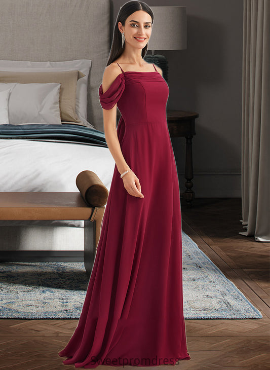 Hadassah A-Line Square Neckline Floor-Length Bridesmaid Dress With Bow(s) DHP0013242