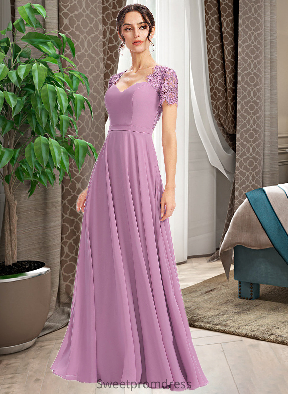 Catalina A-Line Sweetheart Bridesmaid Dress With Lace DHP0013299