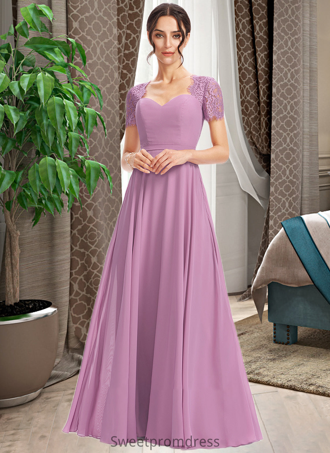 Catalina A-Line Sweetheart Bridesmaid Dress With Lace DHP0013299