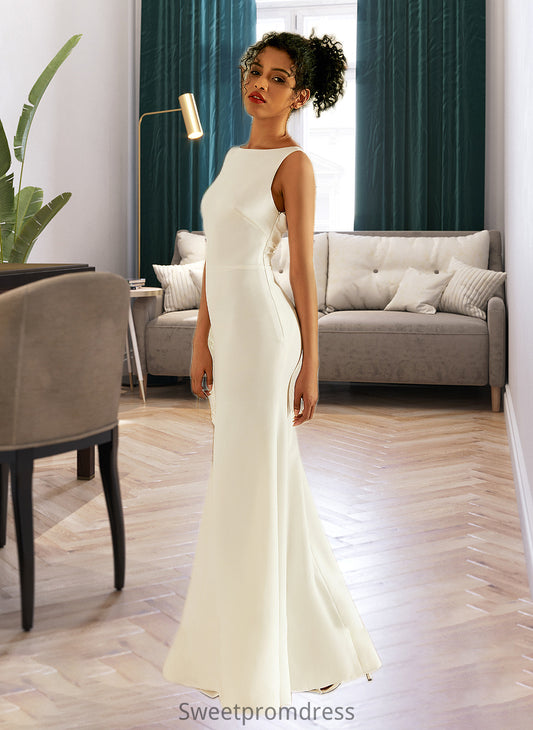 Eliza Trumpet/Mermaid Scoop Neck Floor-Length Wedding Dress DHP0013727