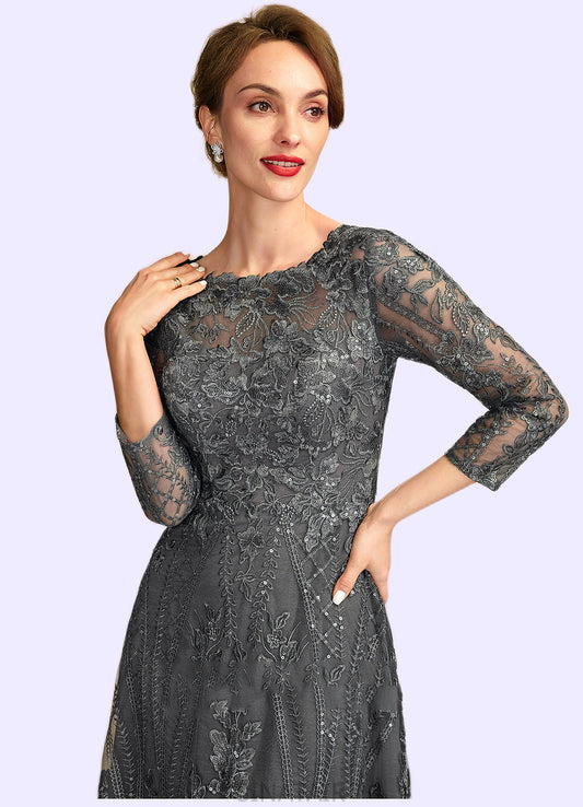 Gabrielle A-Line Scoop Neck Floor-Length Lace Mother of the Bride Dress With Sequins DH126P0014939