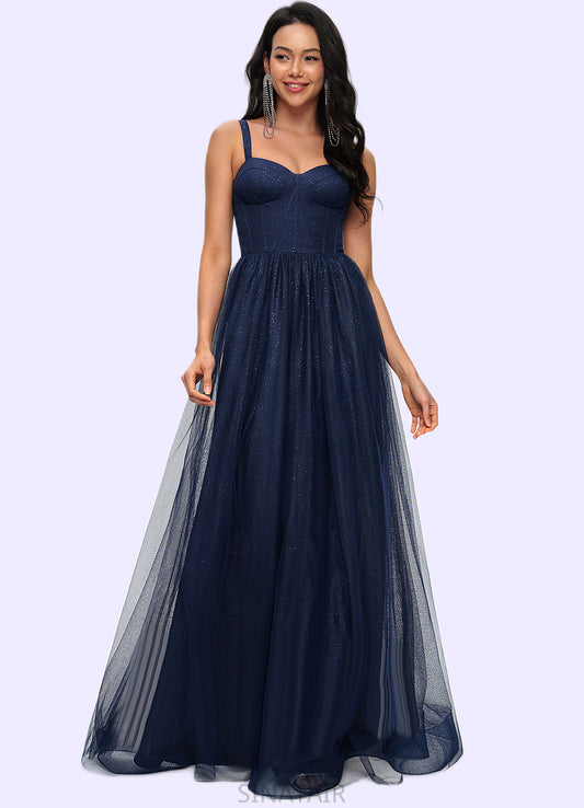 Olive Ball-Gown/Princess Sweetheart Floor-Length Tulle Prom Dresses DHP0022198