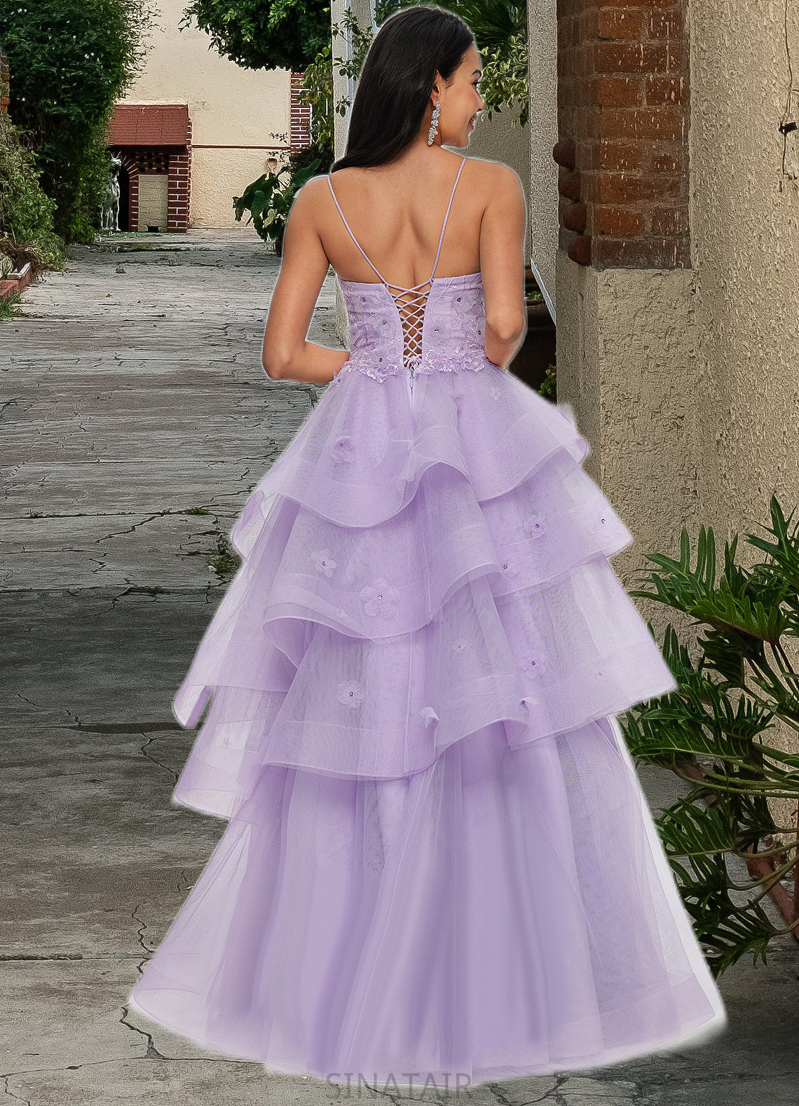 Malia Ball-Gown/Princess Sweetheart Floor-Length Tulle Prom Dresses With Beading Sequins DHP0022204