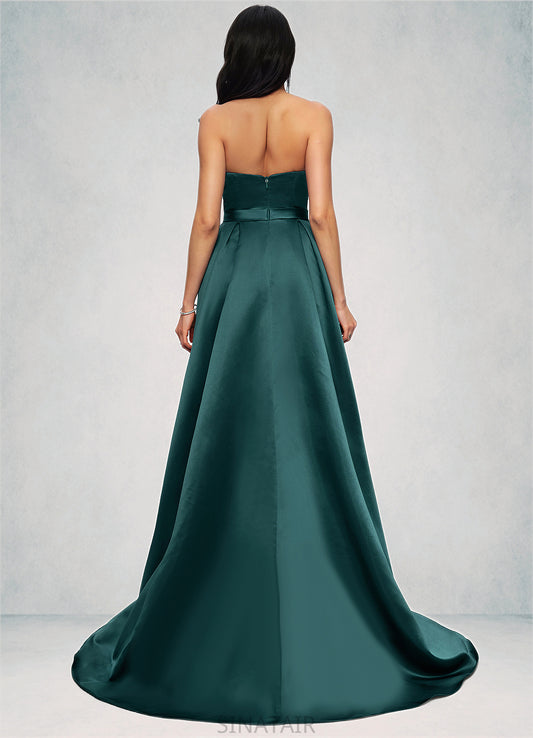 Karissa Ball-Gown/Princess Sweep Train Satin Prom Dresses DHP0022207