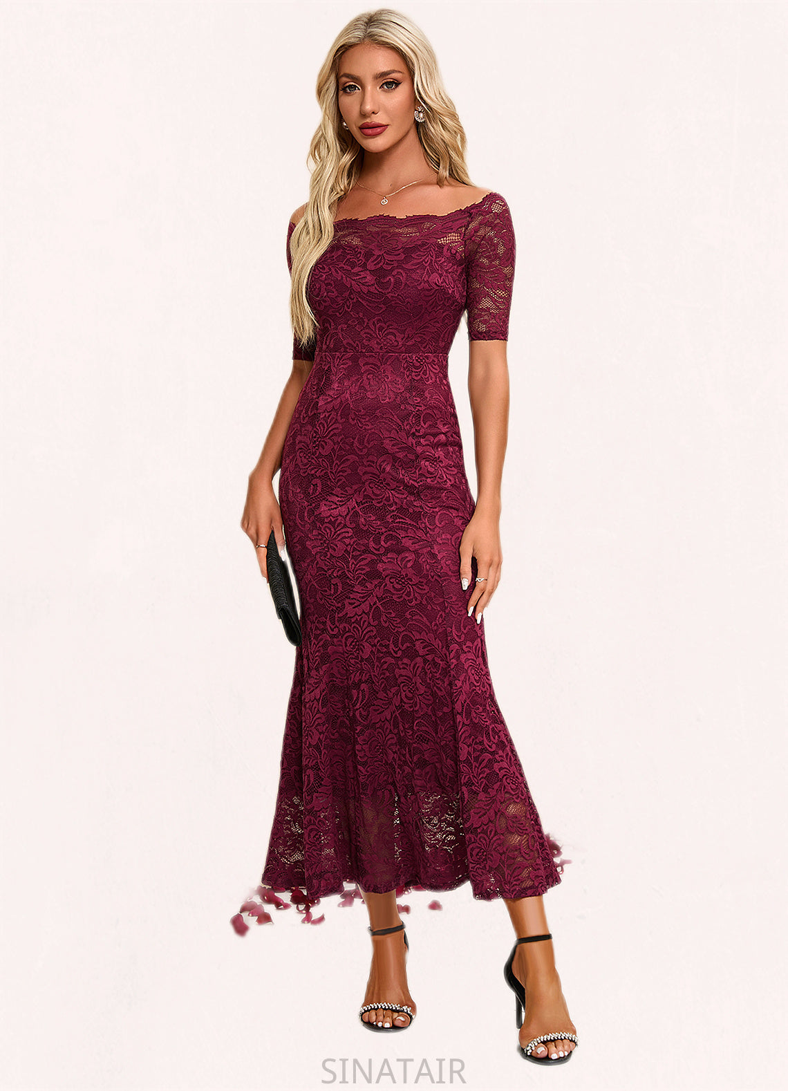 Hilary Boat Neck Elegant Trumpet/Mermaid Lace Maxi Dresses DHP0022251