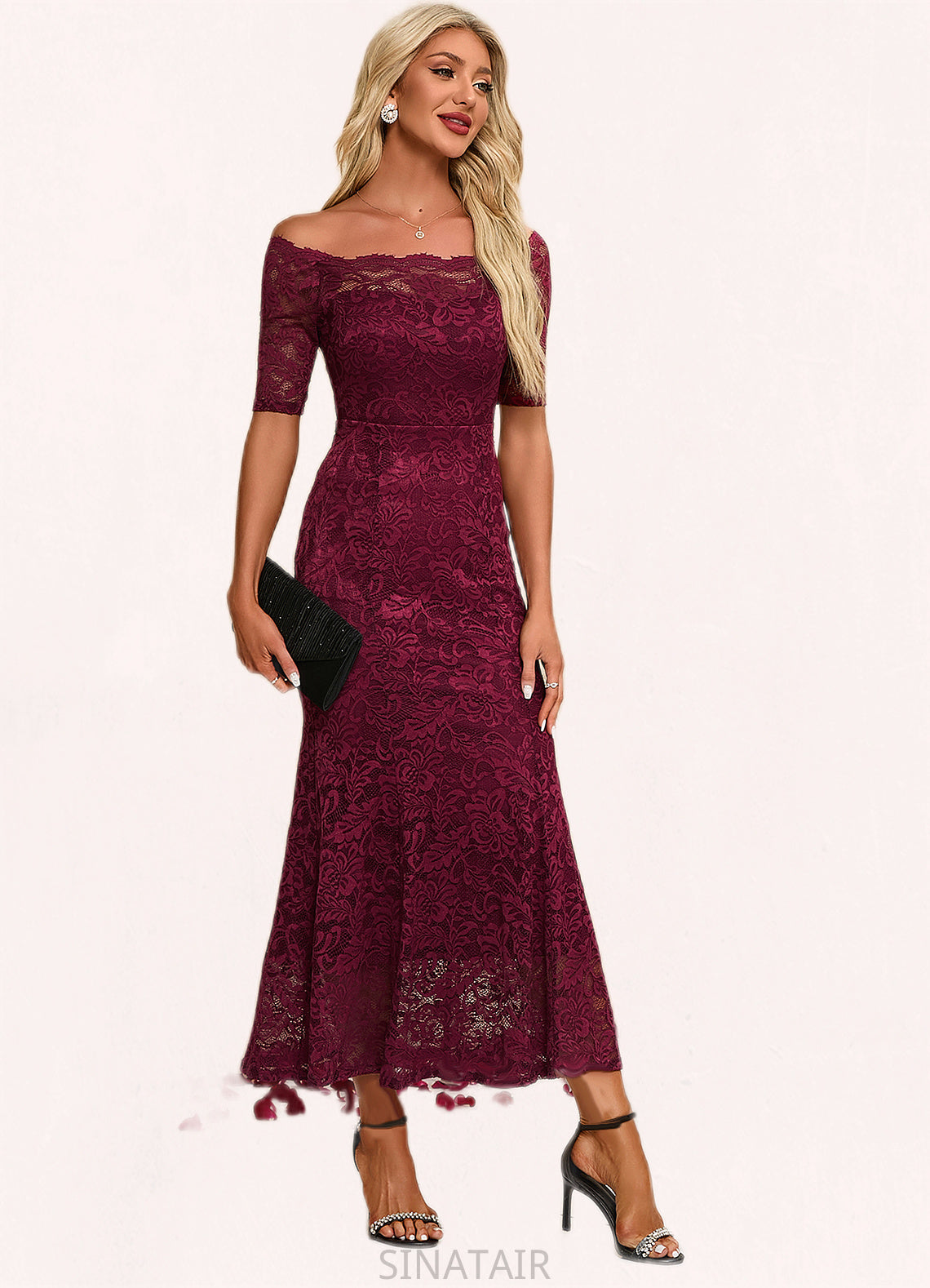 Hilary Boat Neck Elegant Trumpet/Mermaid Lace Maxi Dresses DHP0022251