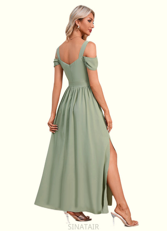 Ryann Ruffle Sweetheart Elegant A-line Polyester Maxi Dresses DHP0022426