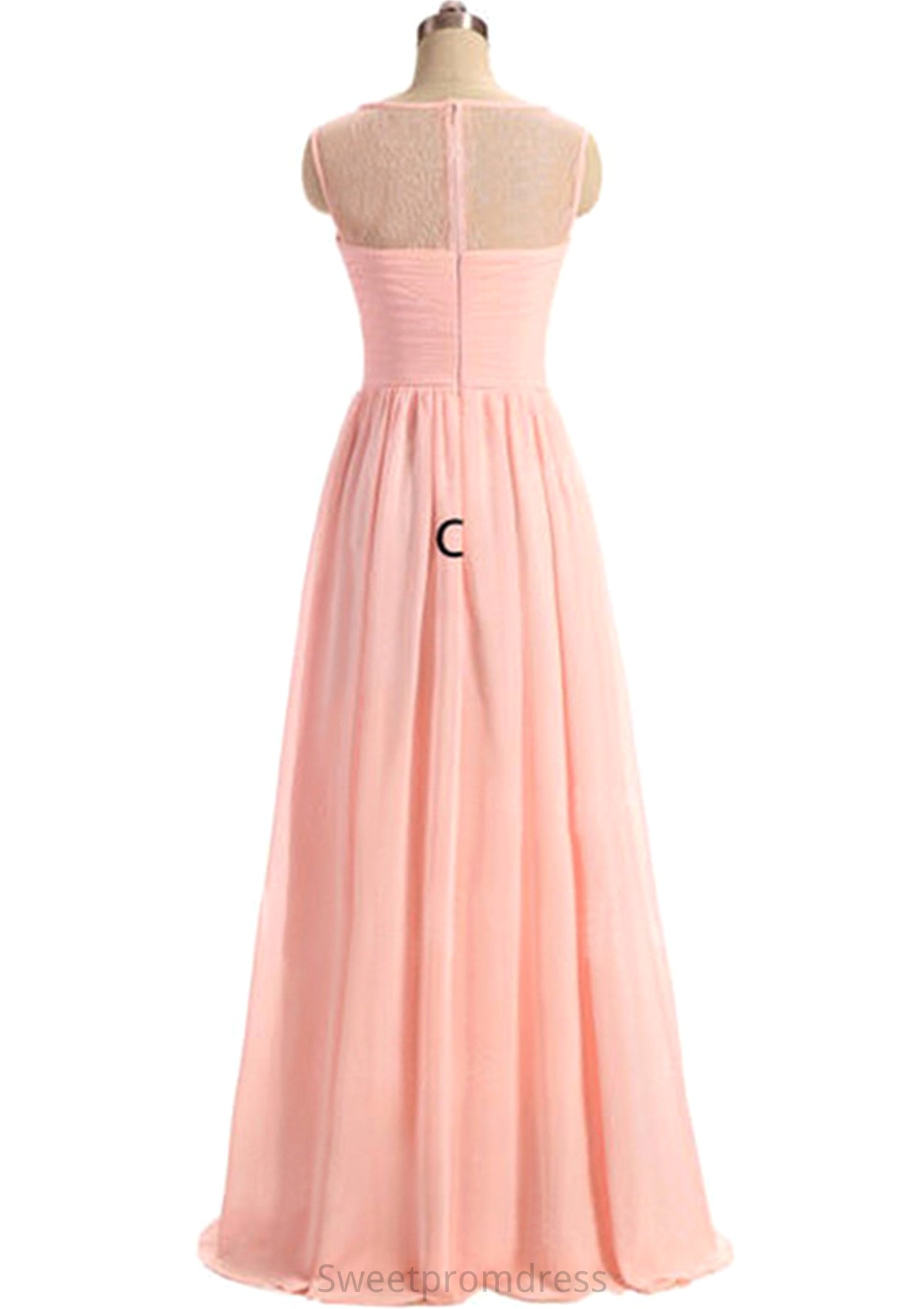 Sweetheart Sleeveless Long/Floor-Length A-Line/Princess Chiffon Bridesmaid Dresses Sienna DHP0025418