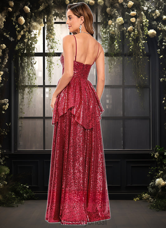 Phyllis A-line Sweetheart Floor-Length Sequin Prom Dresses DHP0025868