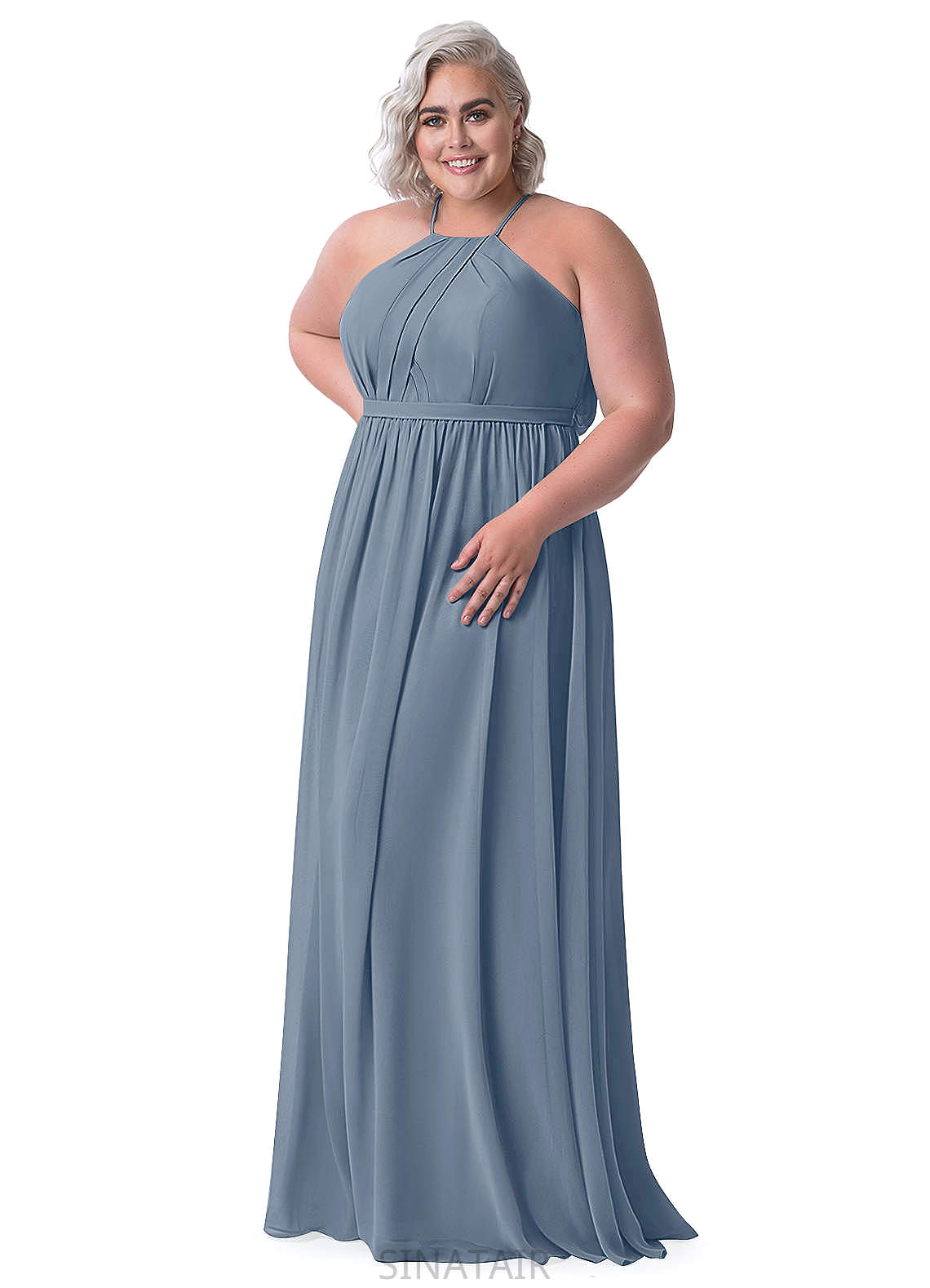 Holly V-Neck Natural Waist A-Line/Princess Floor Length Sleeveless Bridesmaid Dresses