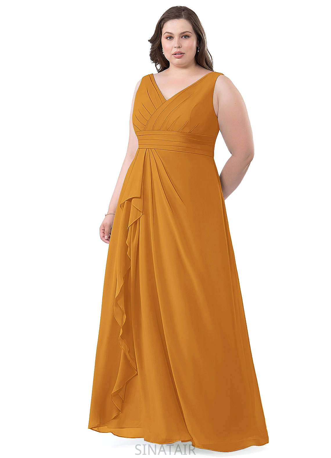 Jane Sleeveless Off The Shoulder Floor Length Natural Waist A-Line/Princess Bridesmaid Dresses