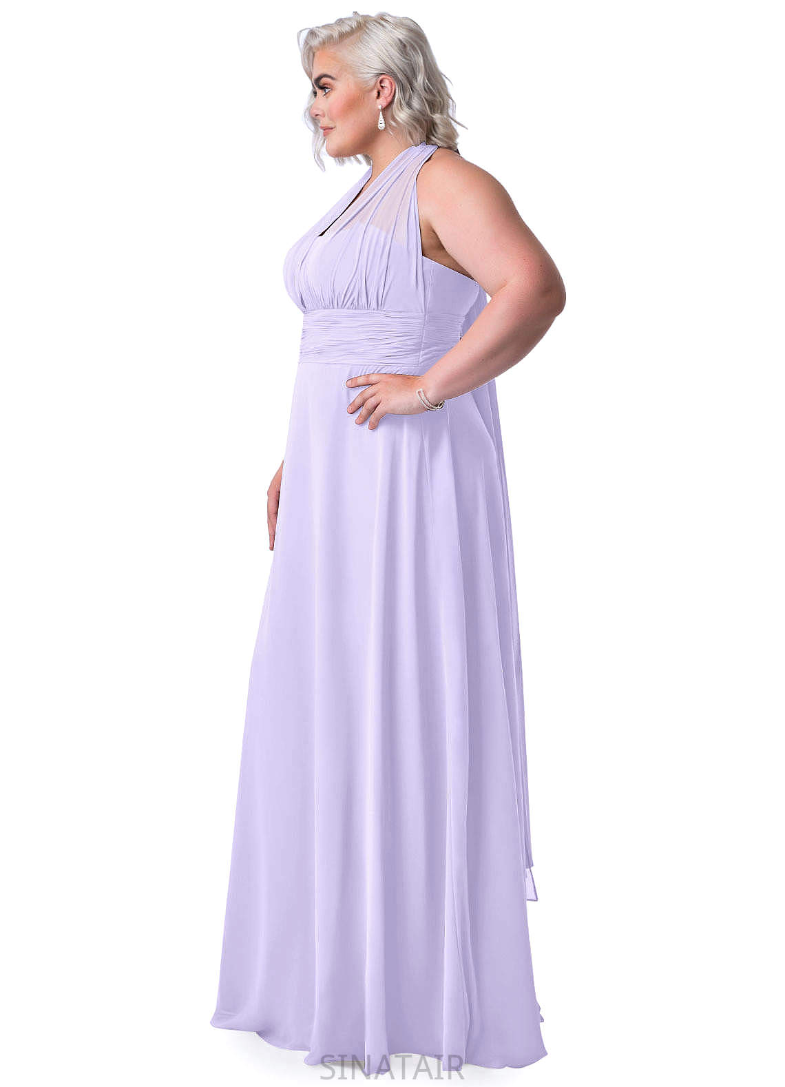 Reagan Natural Waist A-Line/Princess Floor Length Spaghetti Staps Sleeveless Bridesmaid Dresses