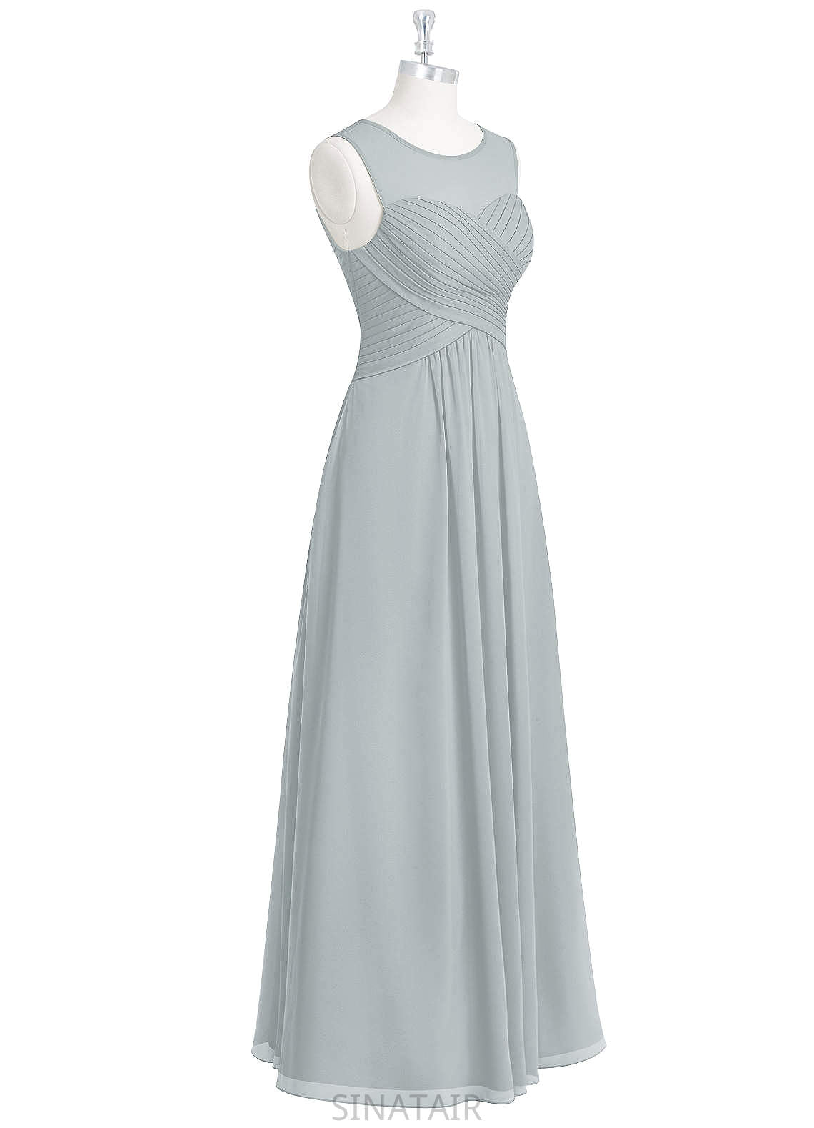 Regan Natural Waist Sleeveless Sheath/Column Floor Length Spaghetti Staps Satin Bridesmaid Dresses