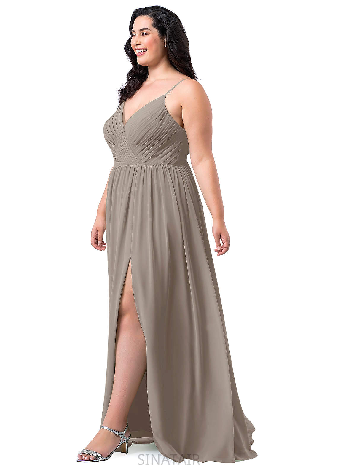 Kaydence Floor Length A-Line/Princess V-Neck Natural Waist Sleeveless Bridesmaid Dresses