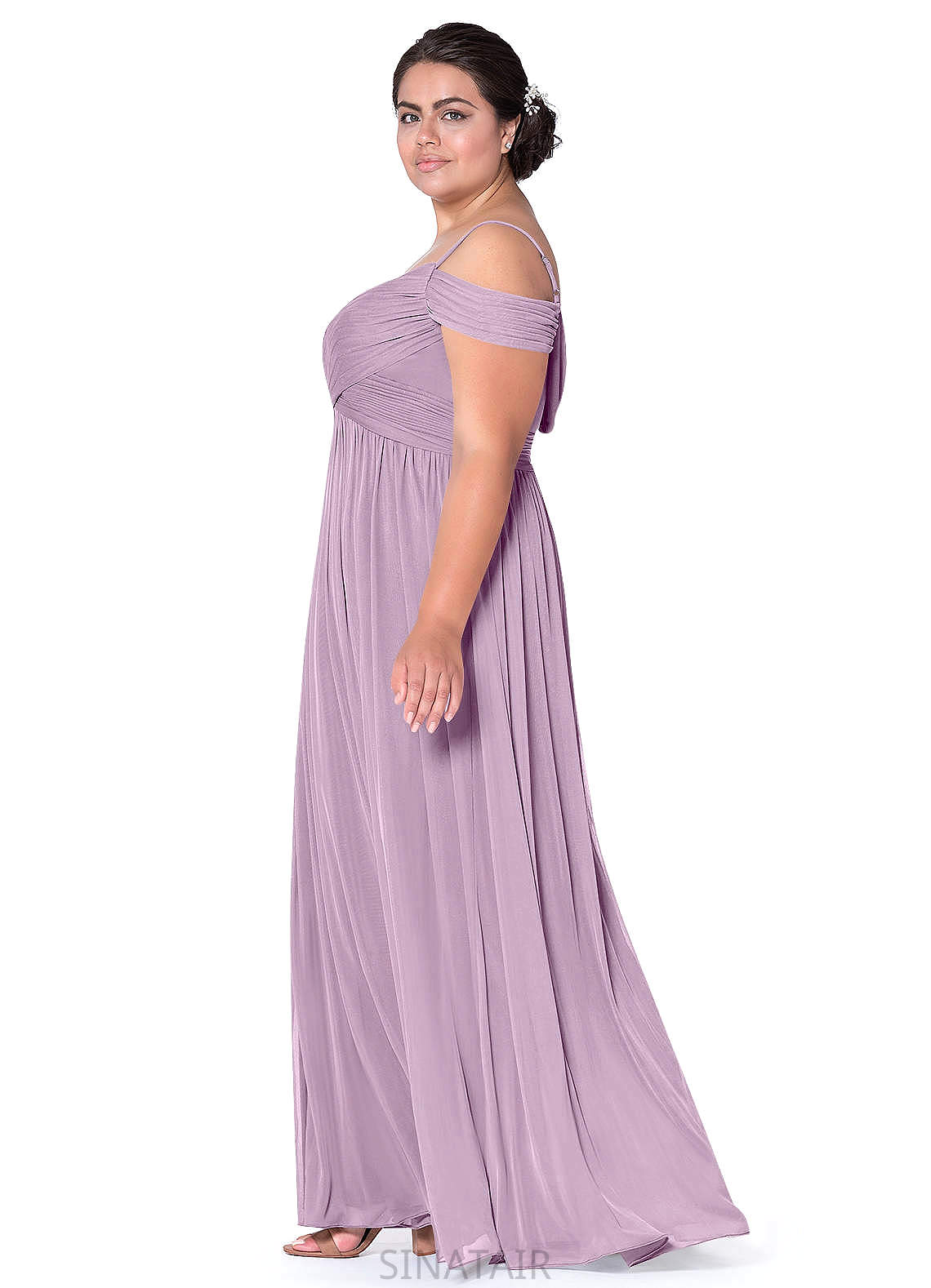 Jayla Sleeveless One Shoulder Natural Waist A-Line/Princess Floor Length Bridesmaid Dresses