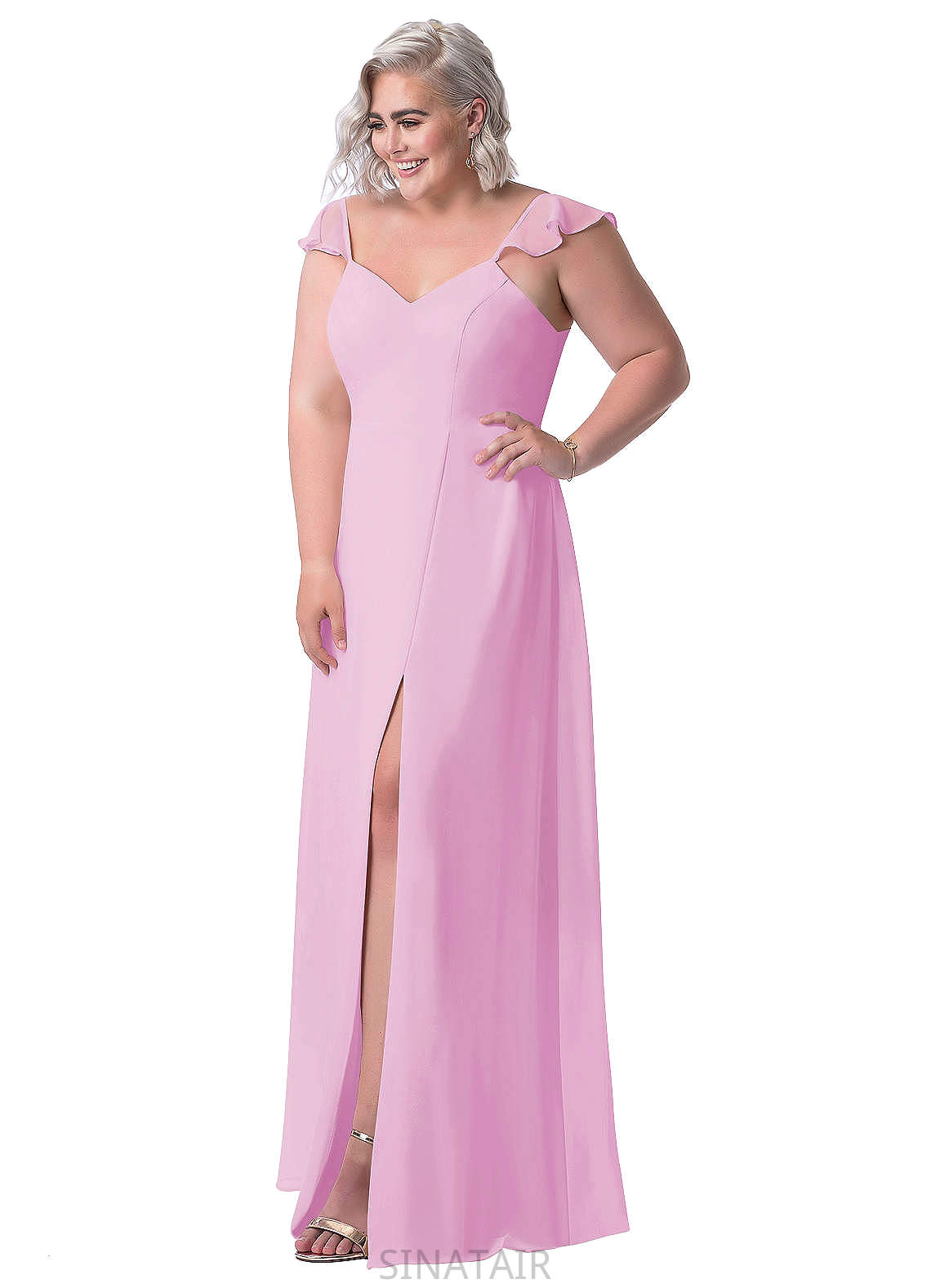 Madilynn A-Line/Princess Sleeveless Empire Waist Floor Length Bridesmaid Dresses