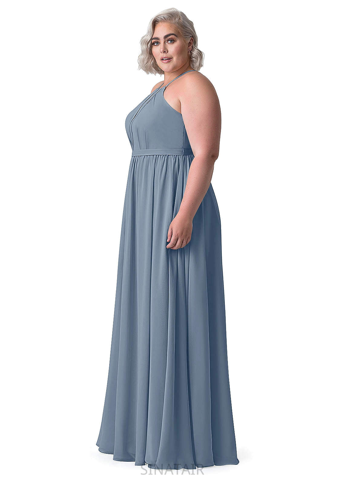 Holly V-Neck Natural Waist A-Line/Princess Floor Length Sleeveless Bridesmaid Dresses