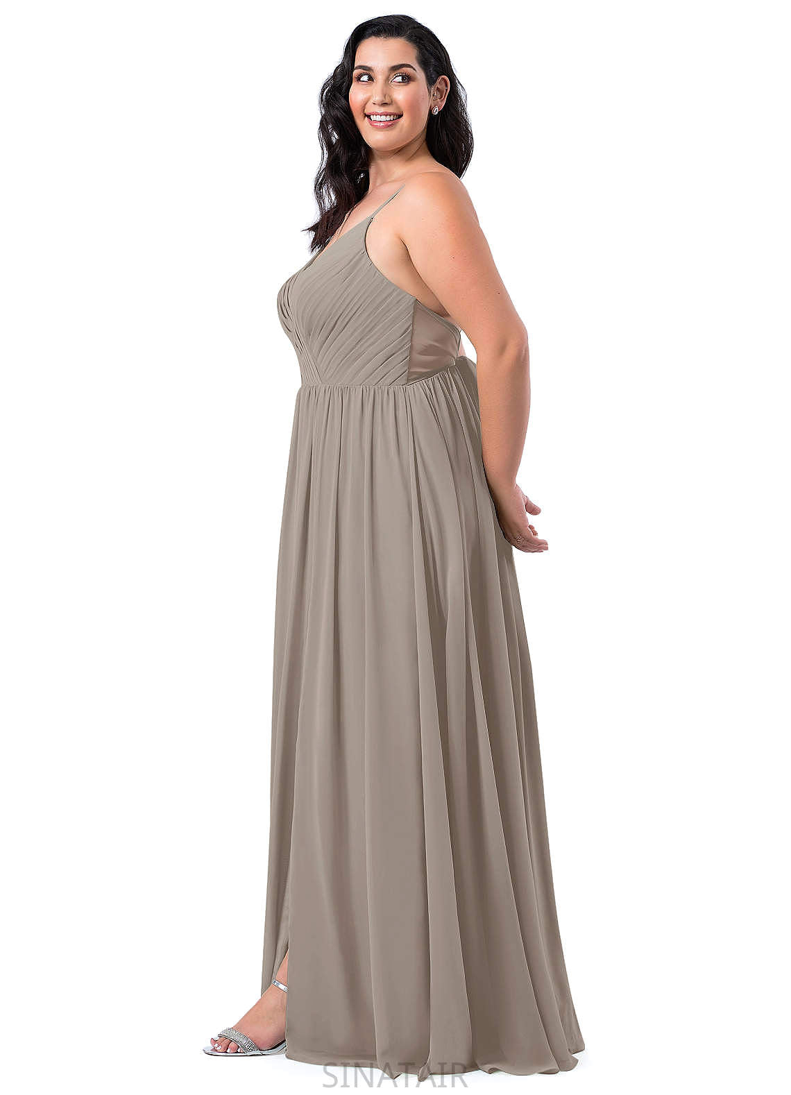 Kaydence Floor Length A-Line/Princess V-Neck Natural Waist Sleeveless Bridesmaid Dresses