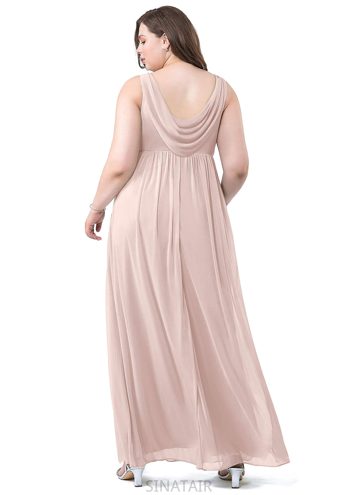 Kaitlynn Sleeveless Scoop A-Line/Princess Natural Waist Floor Length Bridesmaid Dresses