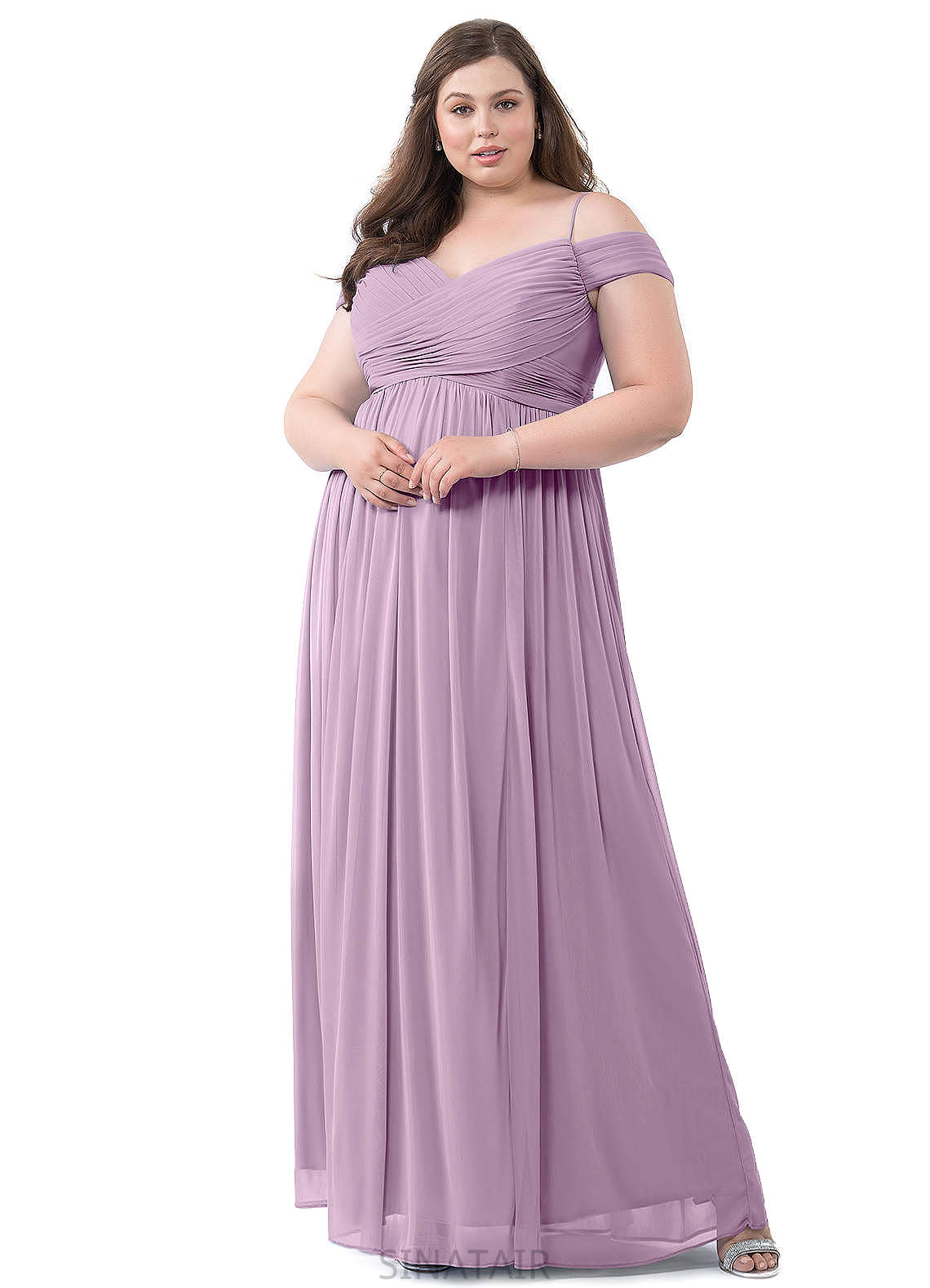 Jayla Sleeveless One Shoulder Natural Waist A-Line/Princess Floor Length Bridesmaid Dresses