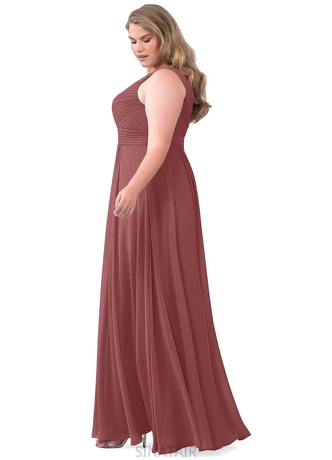 Zoey A-Line/Princess Natural Waist Spaghetti Staps Floor Length Off The Shoulder Sleeveless Bridesmaid Dresses