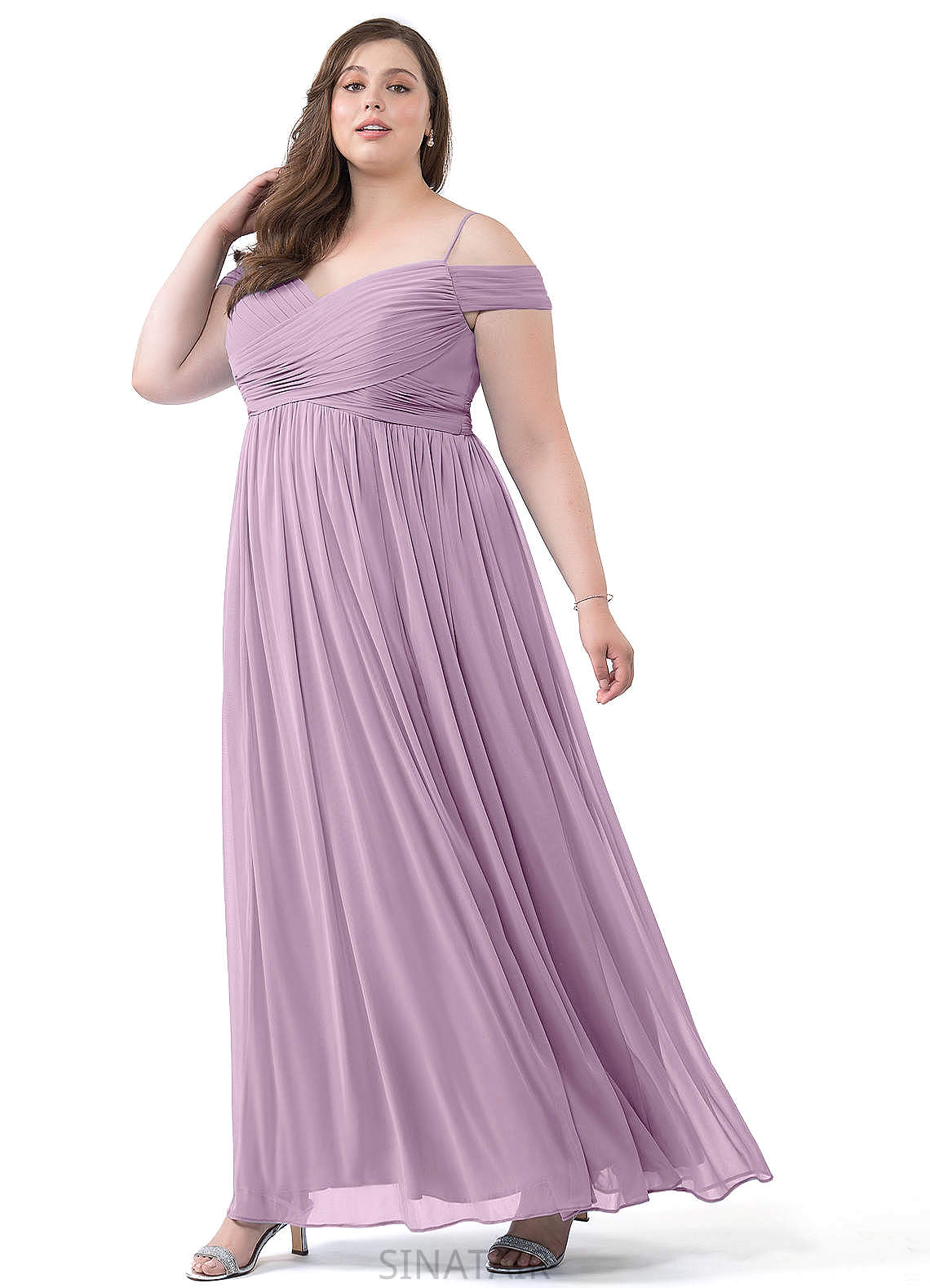 Jayla Sleeveless One Shoulder Natural Waist A-Line/Princess Floor Length Bridesmaid Dresses