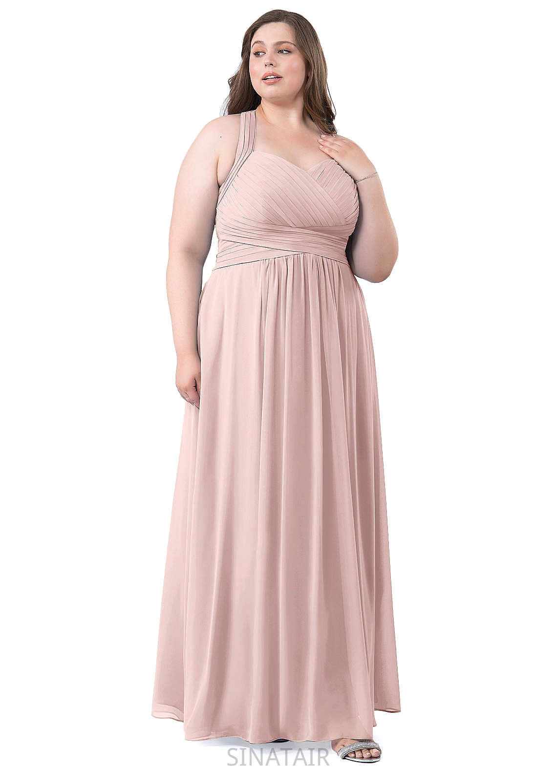 Dylan Sleeveless Floor Length A-Line/Princess Natural Waist Scoop Bridesmaid Dresses