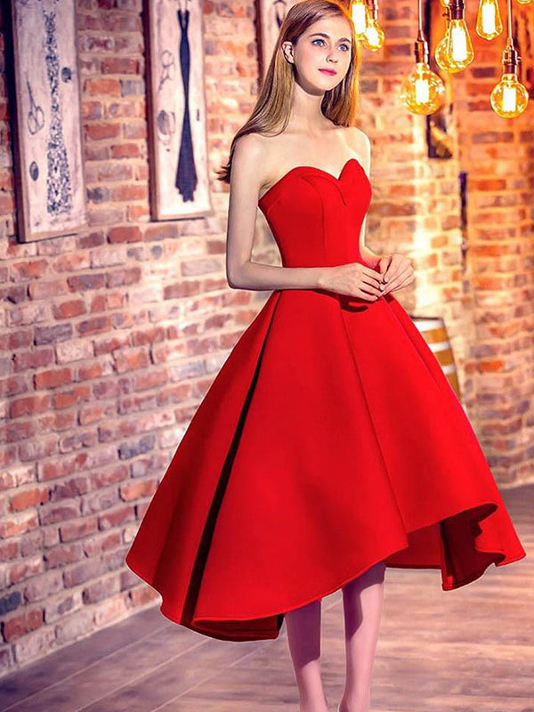 2024 Ball Gown Sweetheart Homecoming Dresses Hilda Lace Sleeveless Up Tea-Length