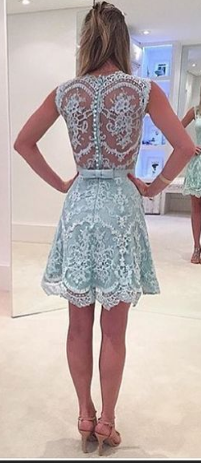 Sleeveless Jewel Flowers Pearls Lace Homecoming Dresses A Line Geraldine Sheer Back Pleated Bow Knot