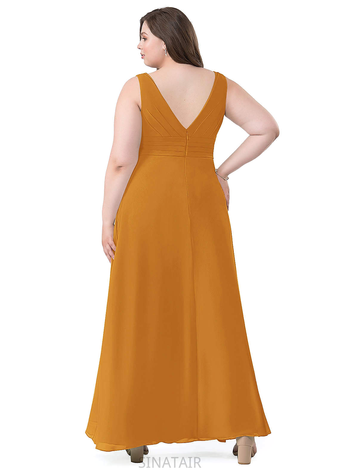 Jane Sleeveless Off The Shoulder Floor Length Natural Waist A-Line/Princess Bridesmaid Dresses