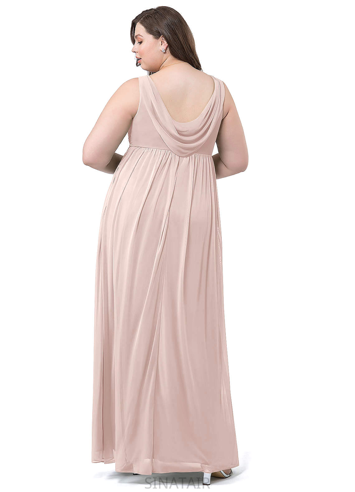 Kaitlynn Sleeveless Scoop A-Line/Princess Natural Waist Floor Length Bridesmaid Dresses