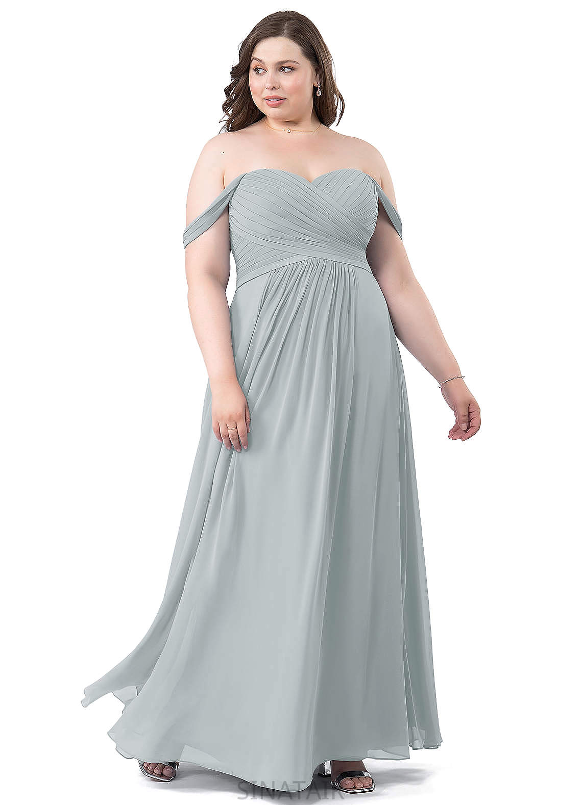 Dominique Velvet Sleeveless Floor Length One Shoulder Trumpet/Mermaid Natural Waist Bridesmaid Dresses