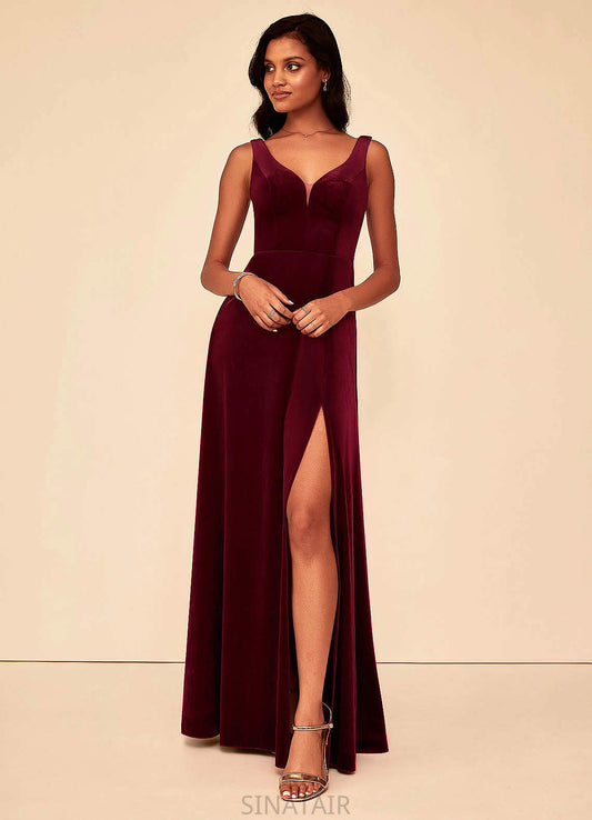 Eva Natural Waist Sleeveless Spandex Trumpet/Mermaid Off The Shoulder Floor Length Bridesmaid Dresses