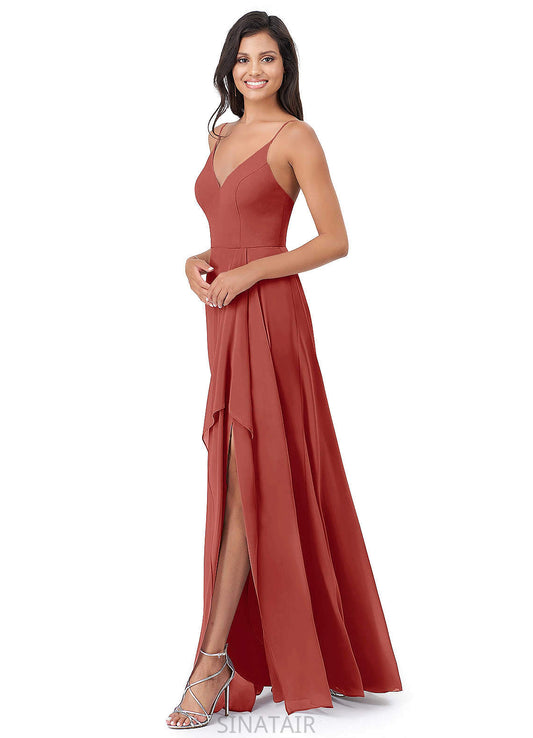 Angeline Natural Waist A-Line/Princess Sweetheart Sleeveless Floor Length Bridesmaid Dresses