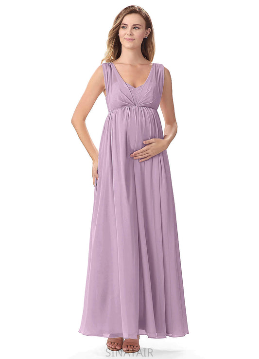 Adelaide Natural Waist A-Line/Princess Straps Sleeveless Floor Length Bridesmaid Dresses