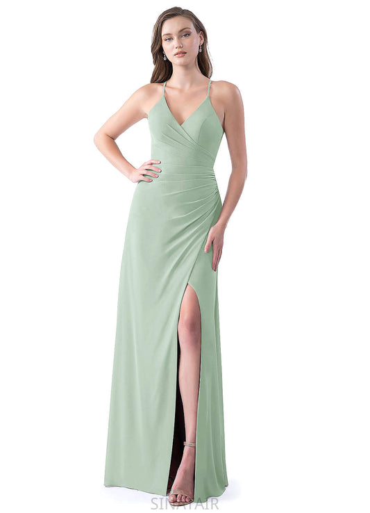 Lilianna Sleeveless Floor Length Spaghetti Staps Natural Waist A-Line/Princess Bridesmaid Dresses