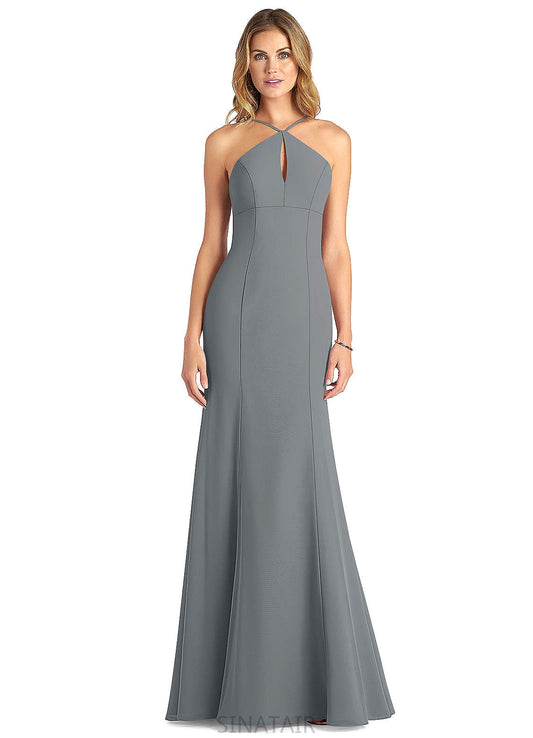 Bella V-Neck Sleeveless A-Line/Princess Floor Length Natural Waist Bridesmaid Dresses