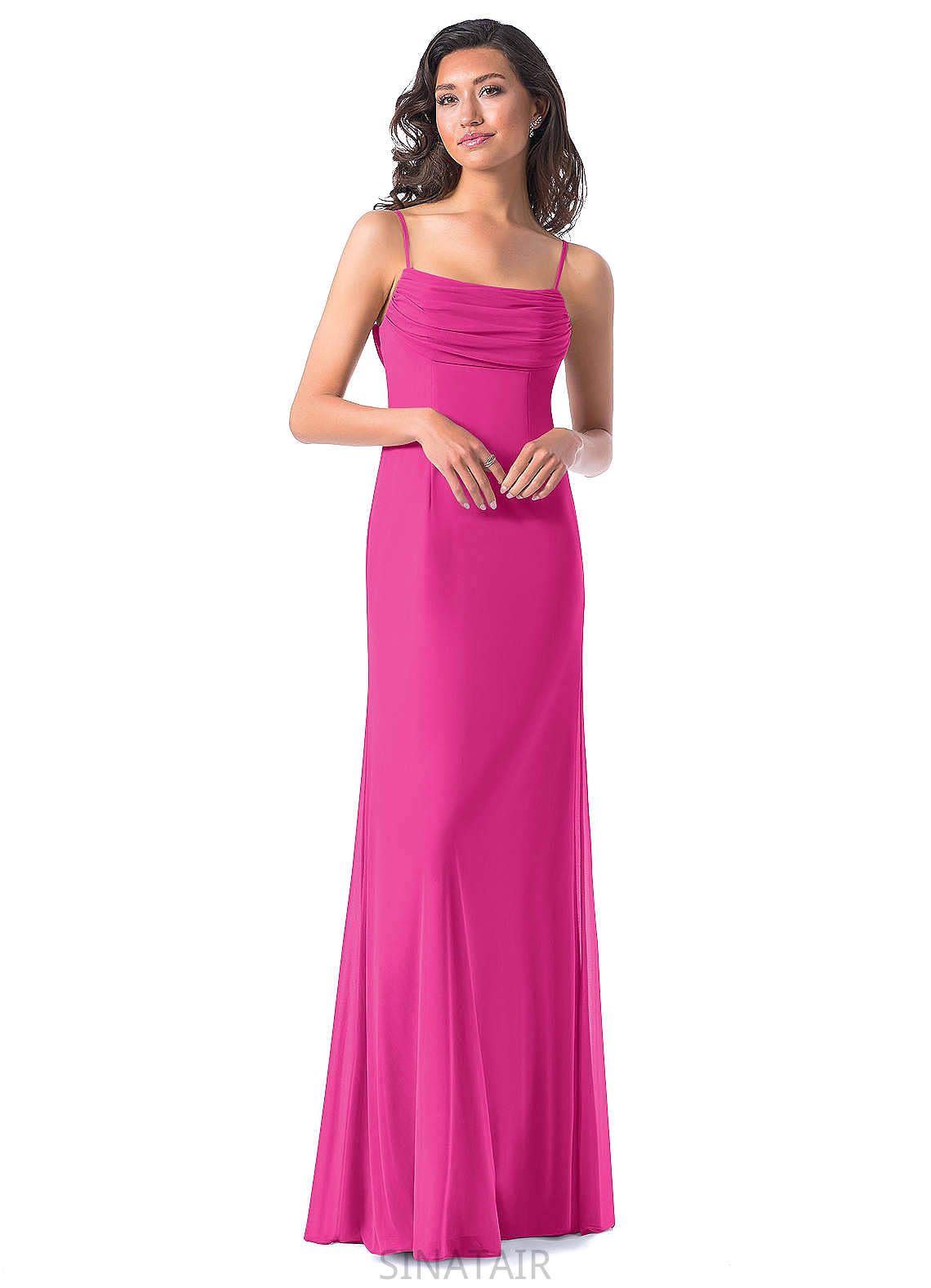 Sarahi Sleeveless Natural Waist Floor Length Trumpet/Mermaid Scoop Bridesmaid Dresses