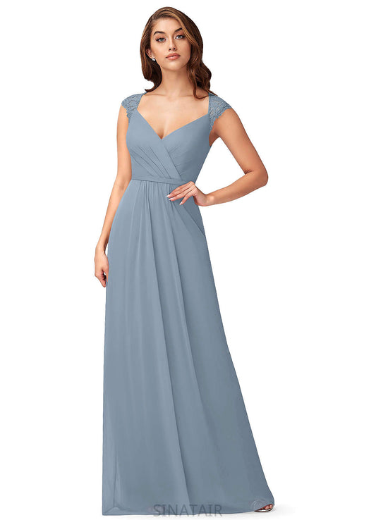 Alexandra Natural Waist Floor Length Sheath/Column Scoop Sleeveless Bridesmaid Dresses