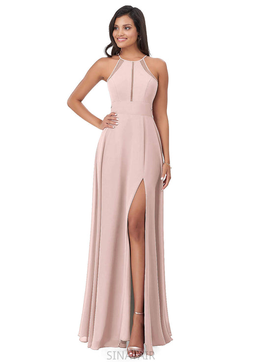 Scarlett Natural Waist A-Line/Princess Sleeveless V-Neck Floor Length Bridesmaid Dresses