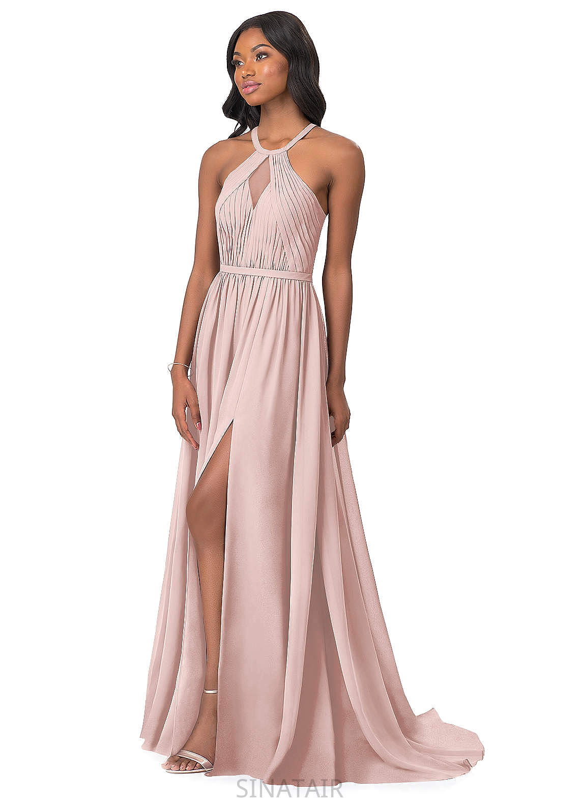 Patience A-Line/Princess Sleeveless Natural Waist Knee Length Scoop Bridesmaid Dresses