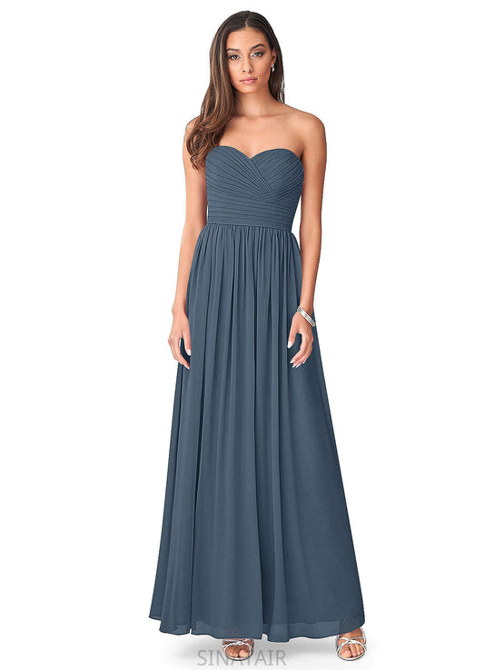 Akira A-Line/Princess Floor Length Natural Waist Sleeveless One Shoulder Bridesmaid Dresses