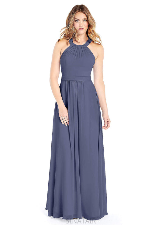 Nylah Floor Length Sleeveless A-Line/Princess Natural Waist Straps Bridesmaid Dresses