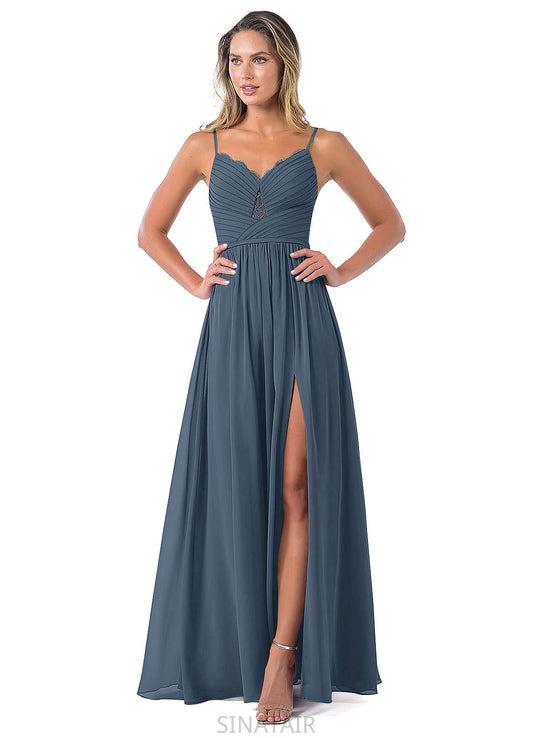 Zariah A-Line/Princess Natural Waist Sleeveless Floor Length Scoop Bridesmaid Dresses