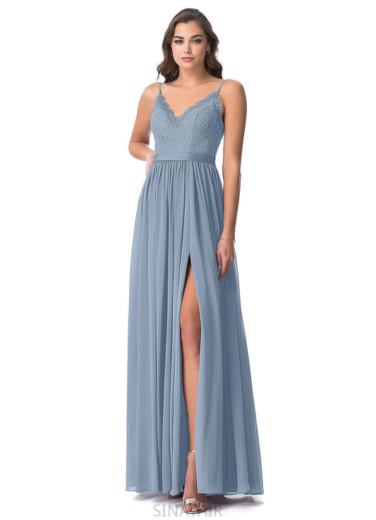 Bailee Floor Length Sleeveless A-Line/Princess V-Neck Natural Waist Bridesmaid Dresses