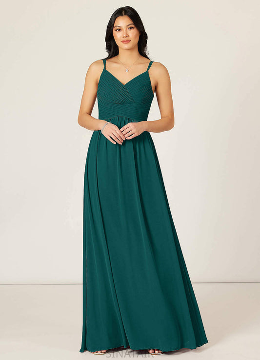 Harper Floor Length Scoop Sleeveless Trumpet/Mermaid Natural Waist Bridesmaid Dresses