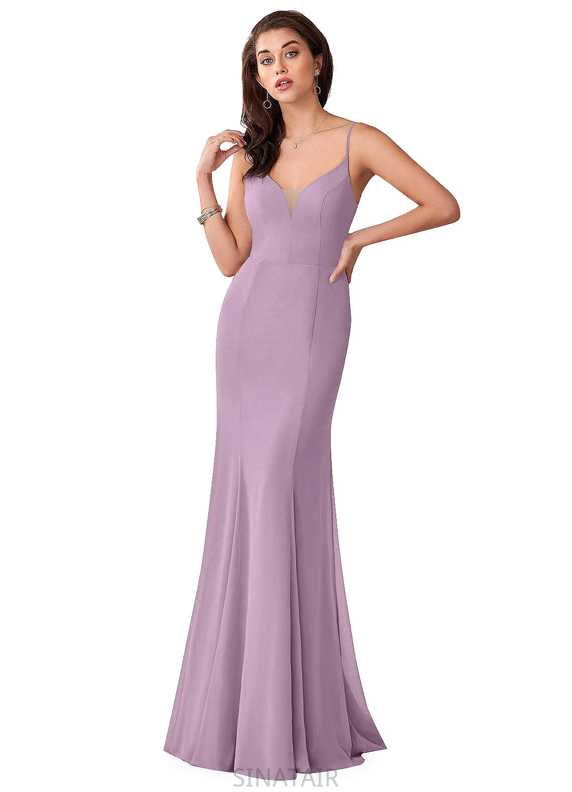 Sadie Floor Length Straps Sleeveless A-Line/Princess Natural Waist Bridesmaid Dresses